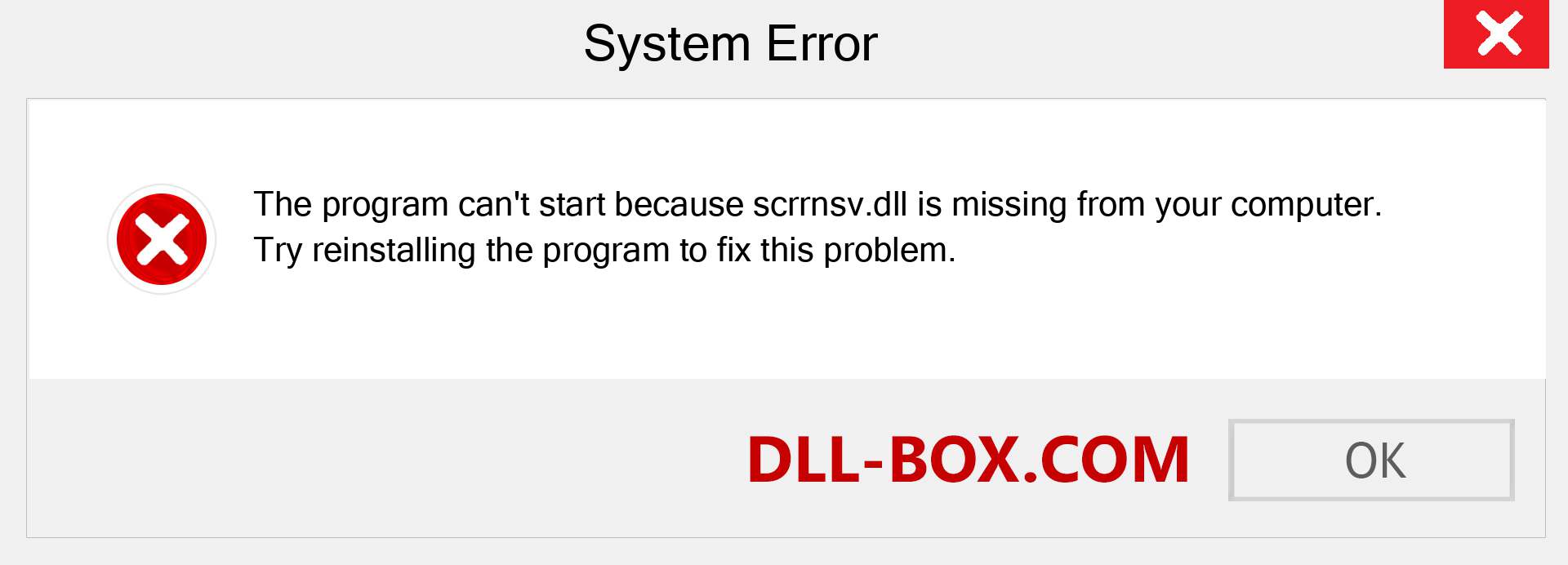 scrrnsv.dll file is missing?. Download for Windows 7, 8, 10 - Fix  scrrnsv dll Missing Error on Windows, photos, images